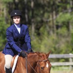 This coppery thoroughbred mare and her talented rider impressed the judges at the horse show under careful instruction by Coral Vanghel.